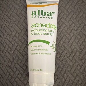 Alba Botanica Natural Acnedote Face and Body Scrub 8 Oz
